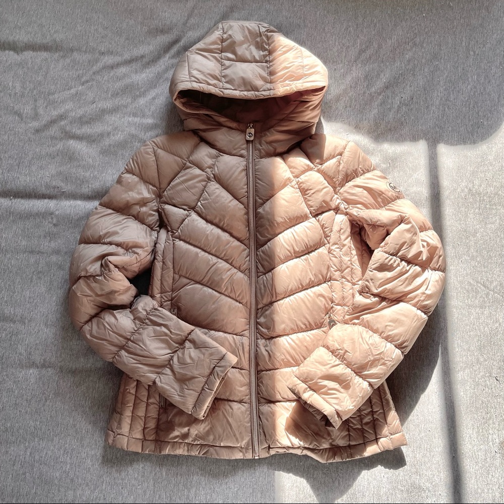 Michael Kors Full Zip Champagne Down jacket